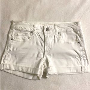 American Eagle White Jean Shorts